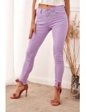 Pantaloni dama din denim lavanda 367 - Magazin online - Boutique